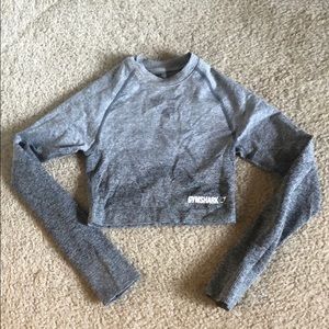 GYMSHARK tight long sleeve crop top